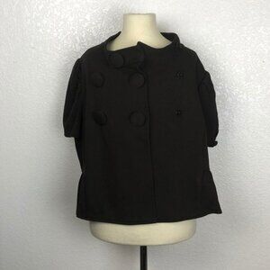 A B S Collection Brown Button Down Blouse Size 12